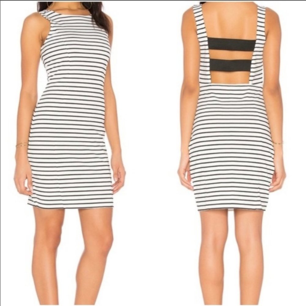Jack by BB Dakota Karen Dress White Black Stripe